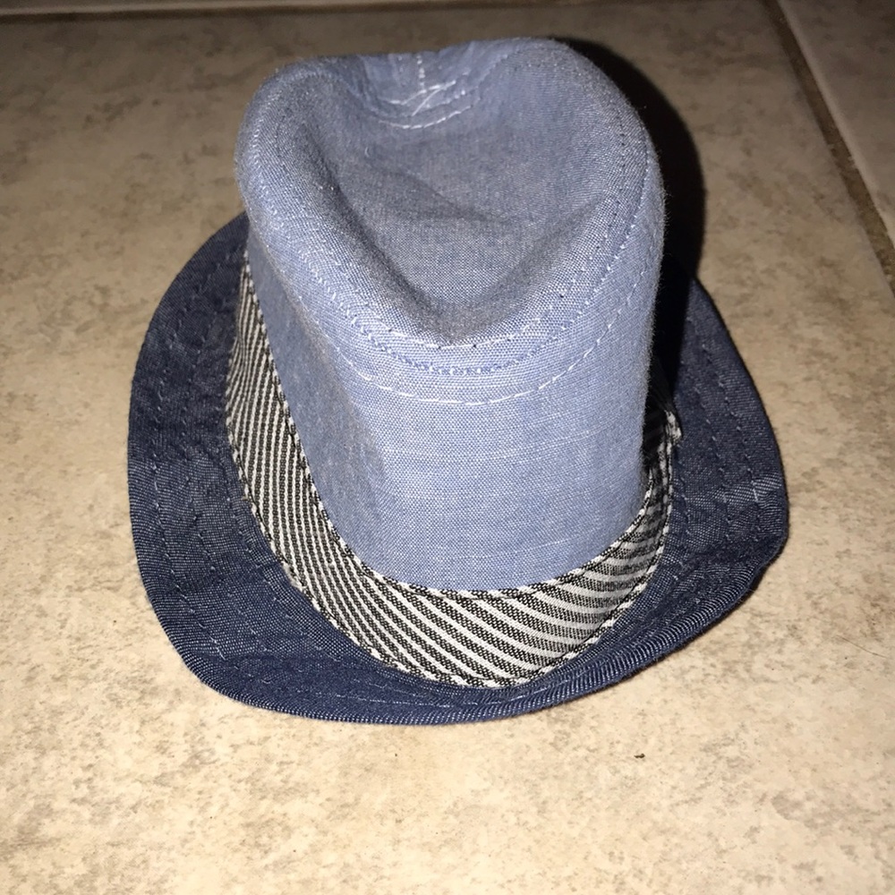 Fedora boys kids baby hat blue denim